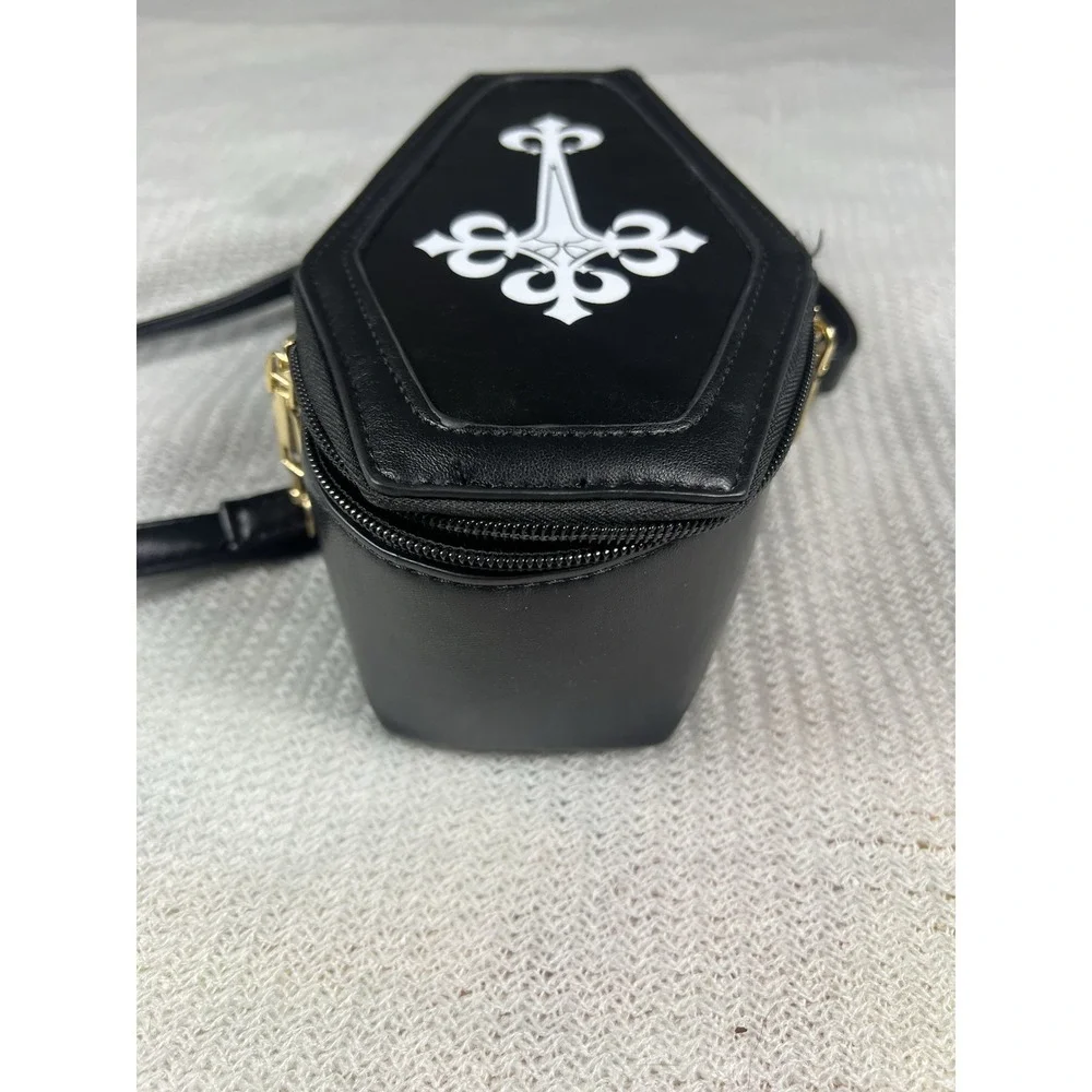 Coffin Crossbody Bag Women Small Black Gothic Cross Spooky Alternative Vampire‎